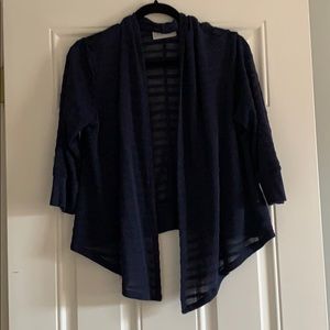 New York & Company Navy Cardigan Size Large